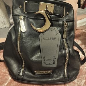 Killstar brand Eternal Eclipse drawstring half moon bag